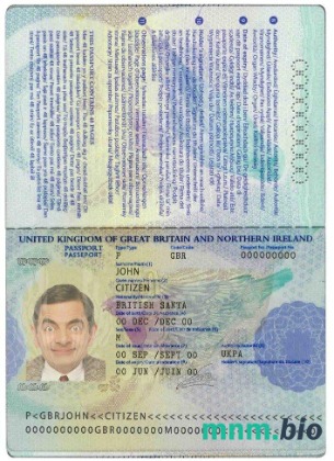 Szablon paszportu Wielkiej Brytanii w formacie PSD, w pełni edytowalny, 2006-2010
